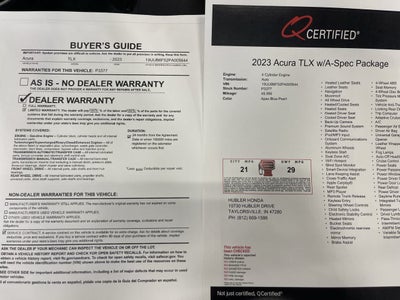 2023 Acura TLX w/A-Spec Package