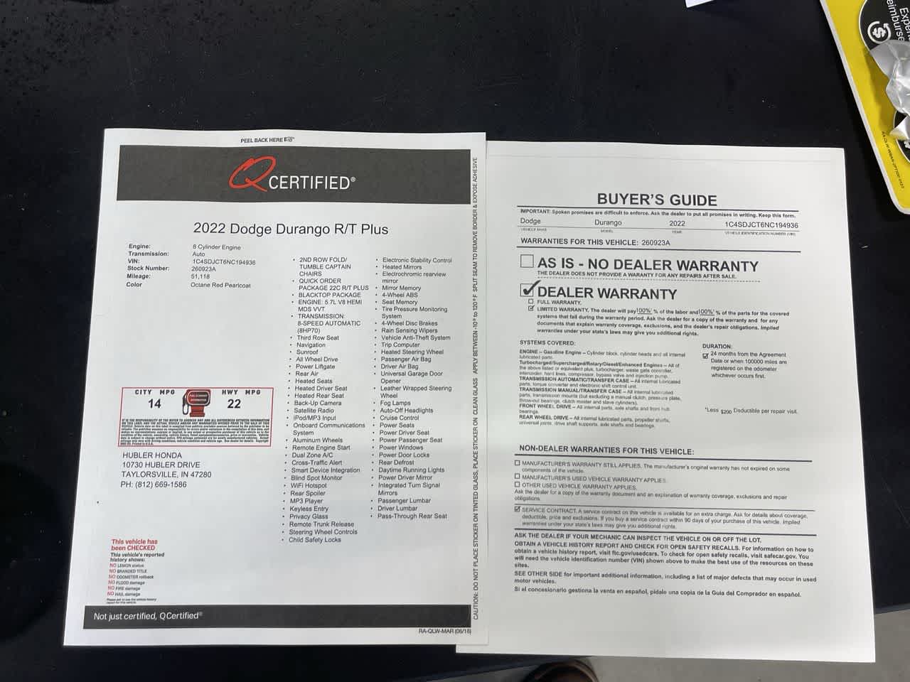 2022 Dodge Durango R/T Plus