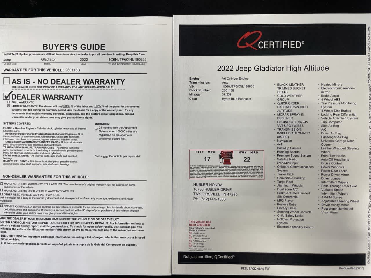 2022 Jeep Gladiator High Altitude