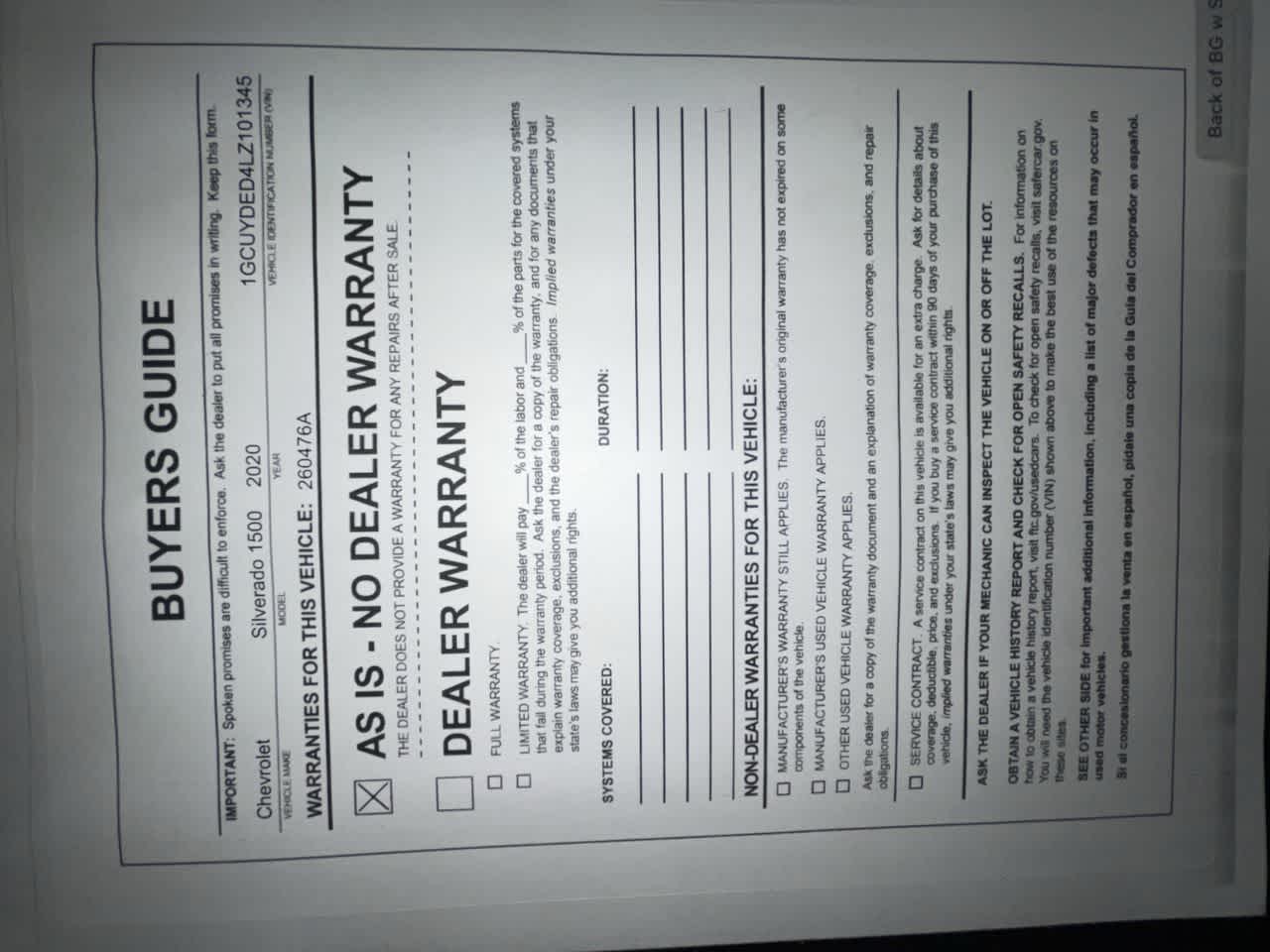 2020 Chevrolet Silverado 1500 LT