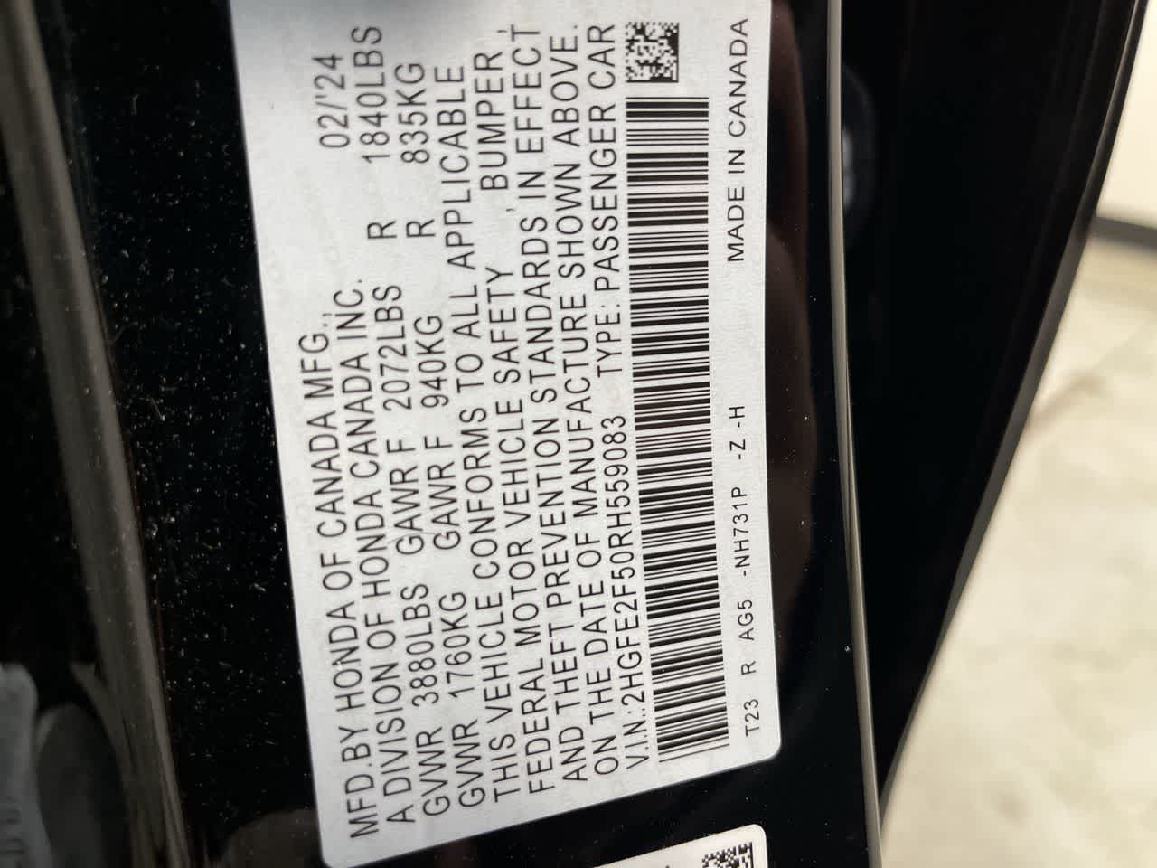 2024 Honda Civic Sport