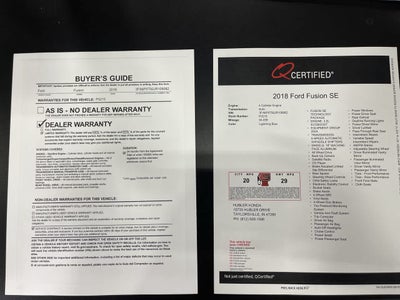 2018 Ford Fusion SE