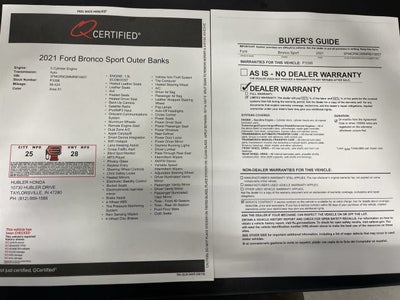 2021 Ford Bronco Sport Outer Banks