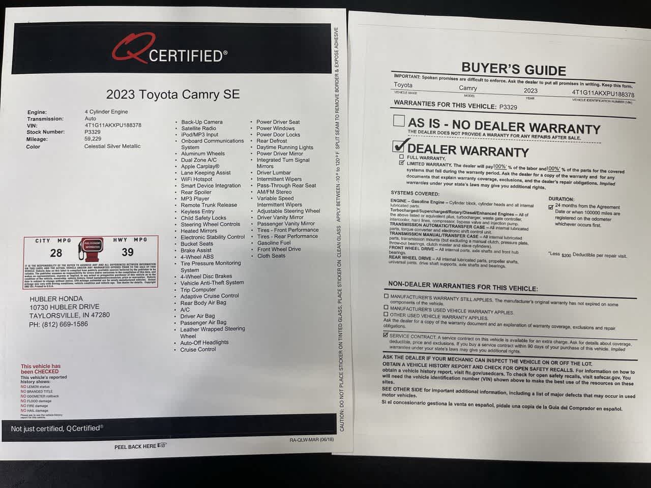 2023 Toyota Camry SE