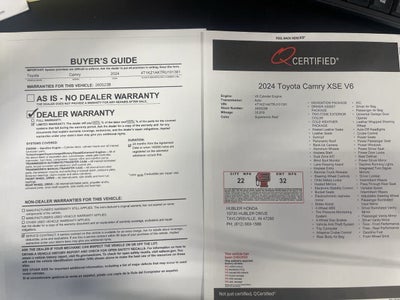 2024 Toyota Camry XSE V6