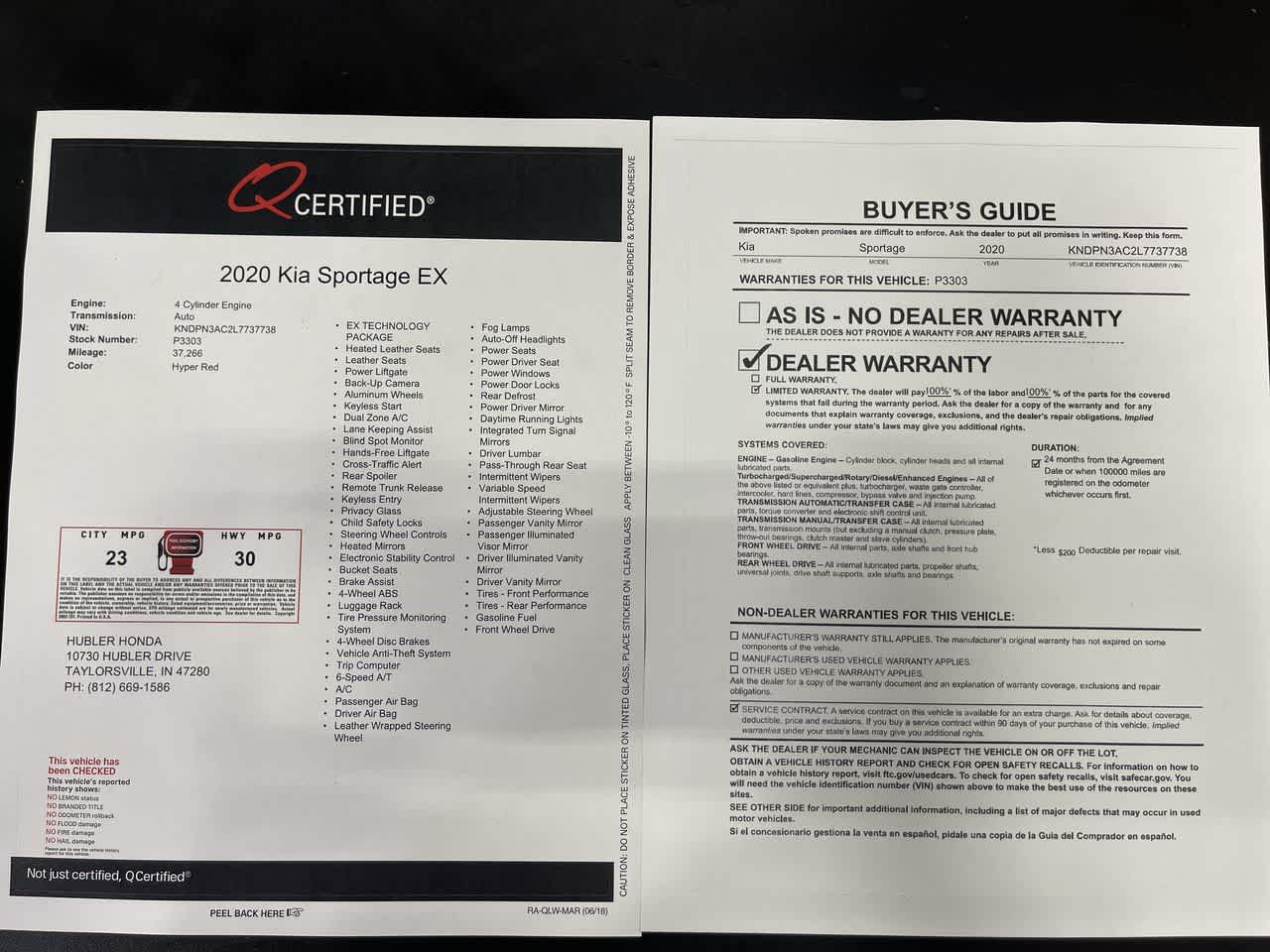 2020 Kia Sportage EX