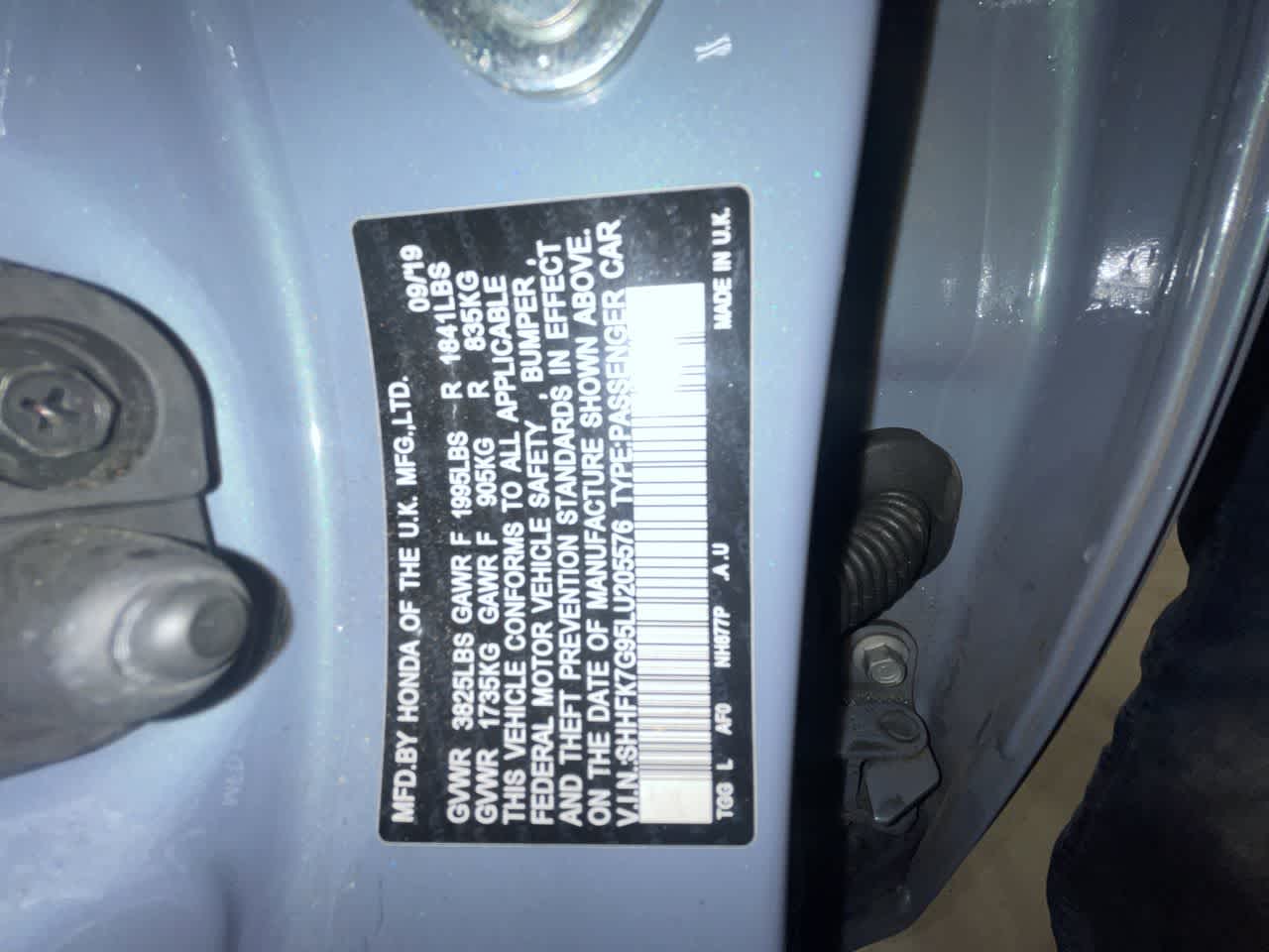 2020 Honda Civic Hatchback Sport Touring