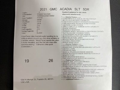 2021 GMC Acadia SLT