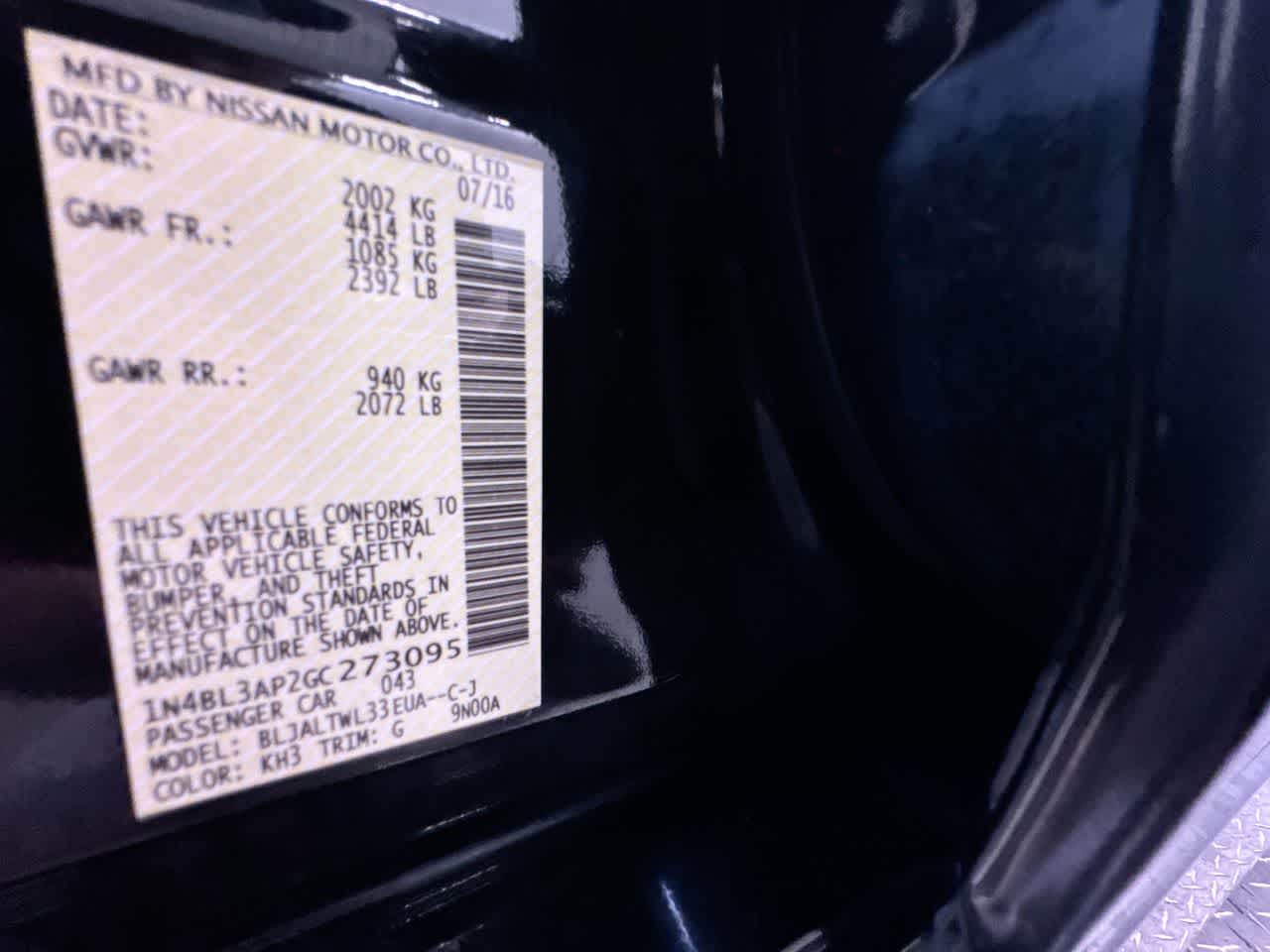 2016 Nissan Altima 3.5 SL