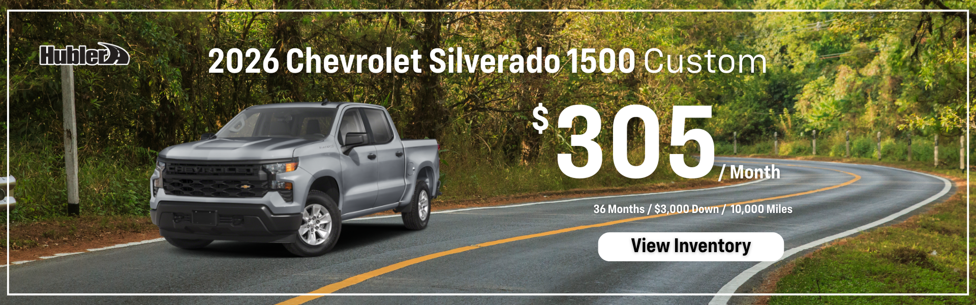 Chevrolet Silverado 1500 Lease Offer - $305/mo for 36 mo