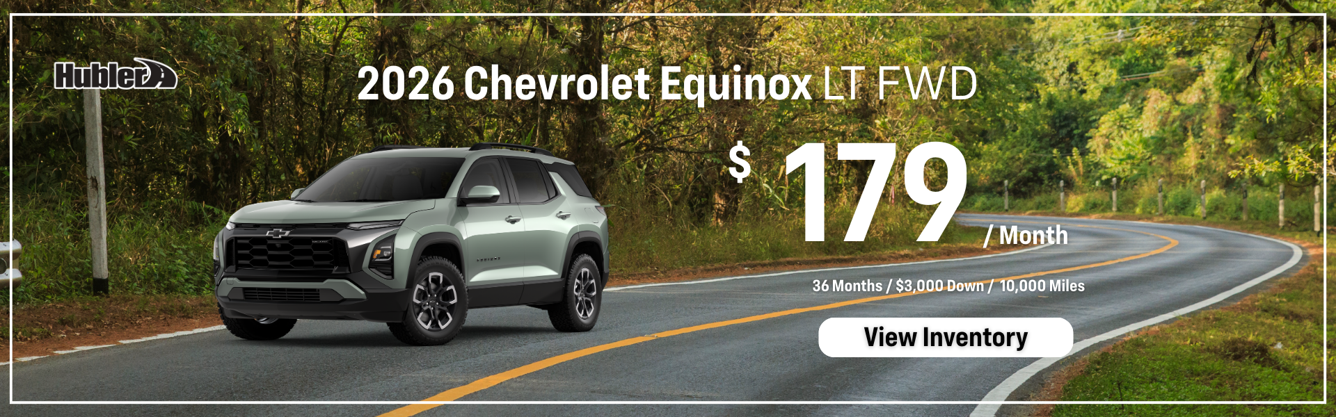 Chevrolet Equinox Lease Offer - $179/mo for 36 mo